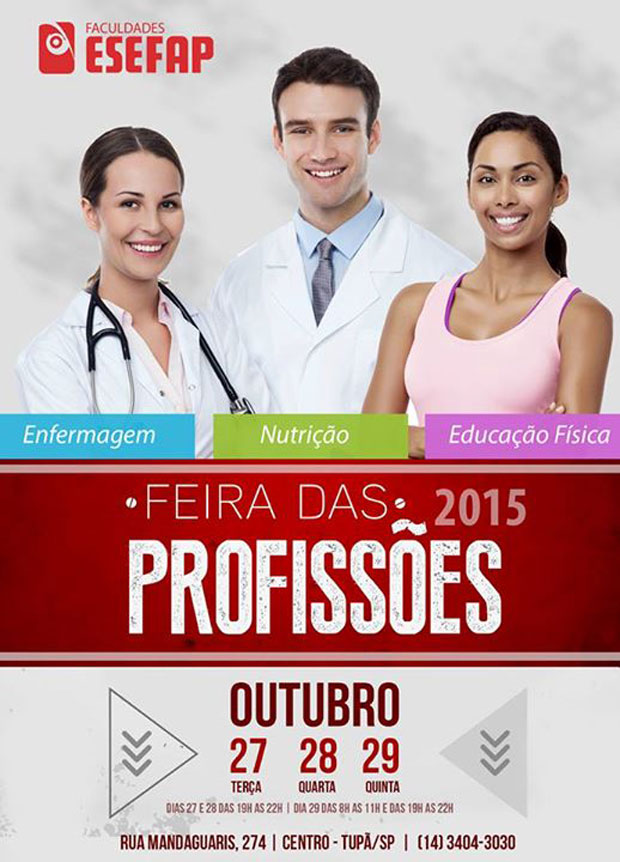 Faculdade Esefap/Uniesp irá realizar 1ª Feira de Profissões