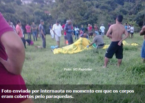 Paraquedistas morrem após salto duplo em Vera Cruz