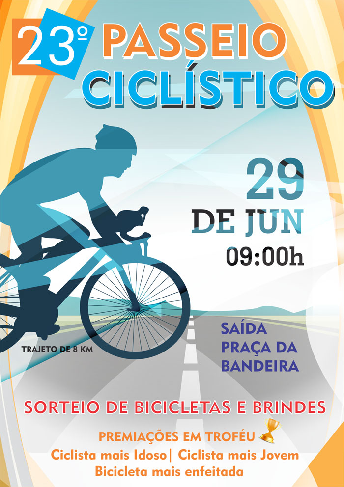 Com 8km, Passeio Ciclístico do padroeiro será realizado amanhã