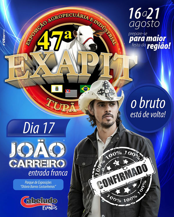 Comissão Organizadora confirma novos shows da 47ª Exapit