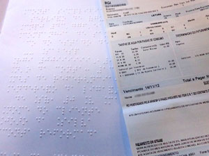 População pode requerer contas de água, luz e telefone em Braille