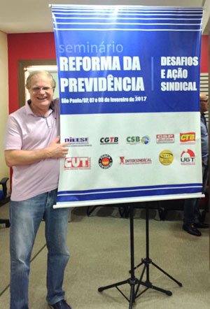 Presidente do Sincomerciários participa de seminário com dirigentes sindicais para debater Reforma da Previdência