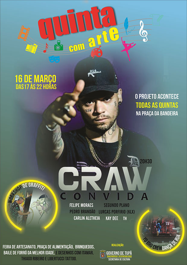 Quinta com Arte de hoje leva Hip Hop para a praça