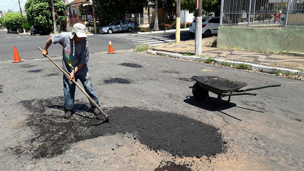 Prefeitura realiza trabalhos de recuperação da malha viária