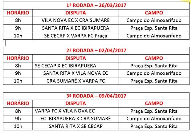 Prefeitura promove Campeonato Veterano de Futebol 2017