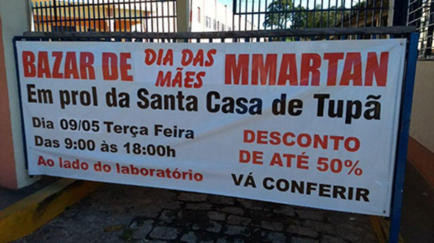 Santa Casa realiza bazar nesta terça-feira