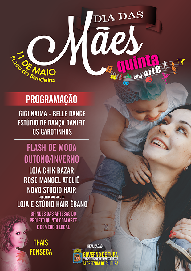 Quinta com Arte tem edição especial para o Dia das Mães