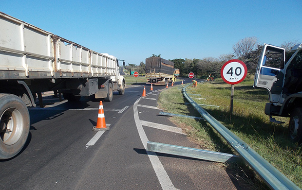 Trevo da SP-294 em Herculândia recebe proteção lateral