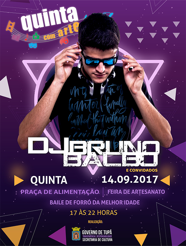 Edição dessa semana contará com a animação do DJ Bruno Balbo e convidados