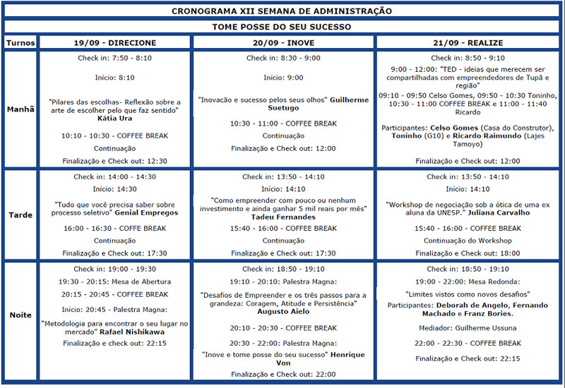 Unesp promove XII Semana de Administração nesta semana