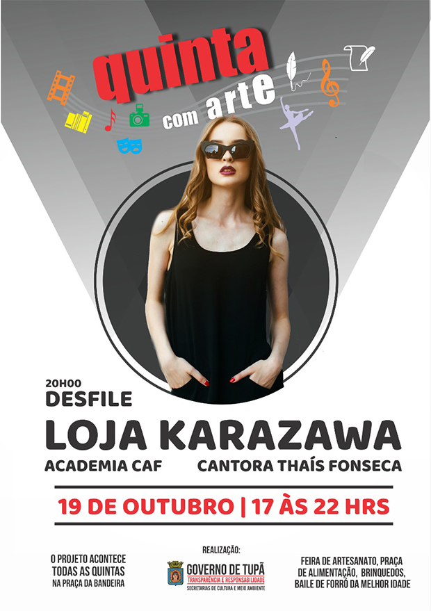 Evento de hoje terá desfile de moda da loja Karazawa e apresentação da academia CAF