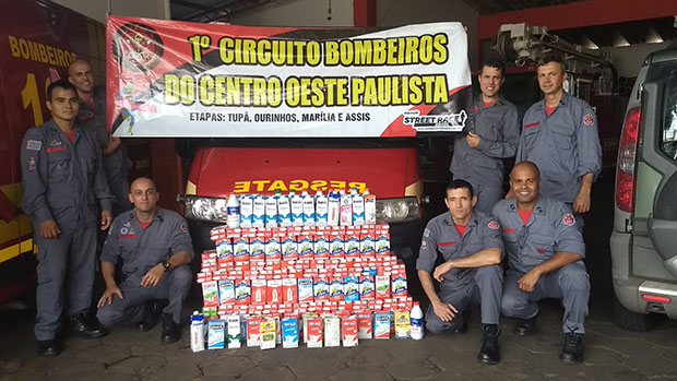 1º Circuito de Bombeiros arrecada 175 litros de leite