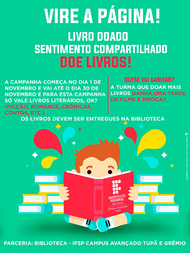 Instituto Federal de Tupã inicia campanha para doação de livros