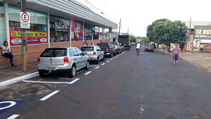 Secretaria irá retirar estacionamentos 45 graus em Tupã