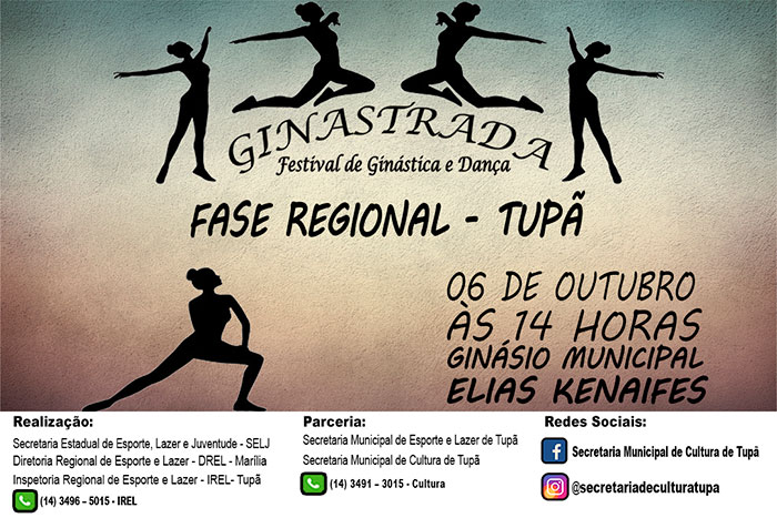 29ª Ginastrada será realizada neste sábado (06) no ginásio Elias Kenaifes