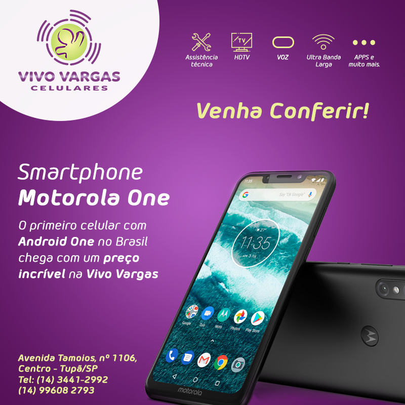 Vivo Vargas acaba de receber o novo Motorola One!