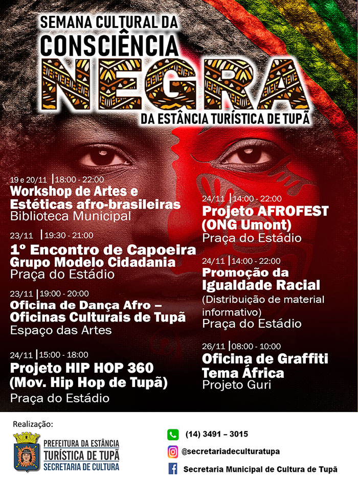 Tupã terá programação especial nesta Semana da Consciência Negra