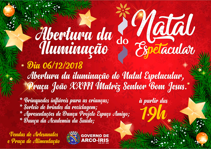 Iluminação de Natal de Arco-Íris será inaugurada no próximo dia 6