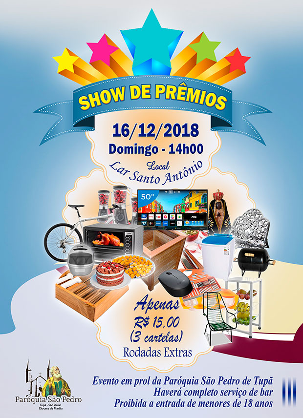 Paróquia São Pedro promove Show de Prêmios em Tupã