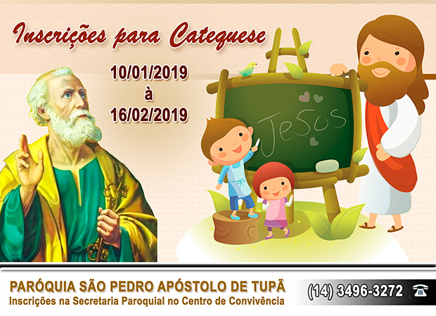 São Pedro de Tupã abrirá inscrições para Catequese 2019