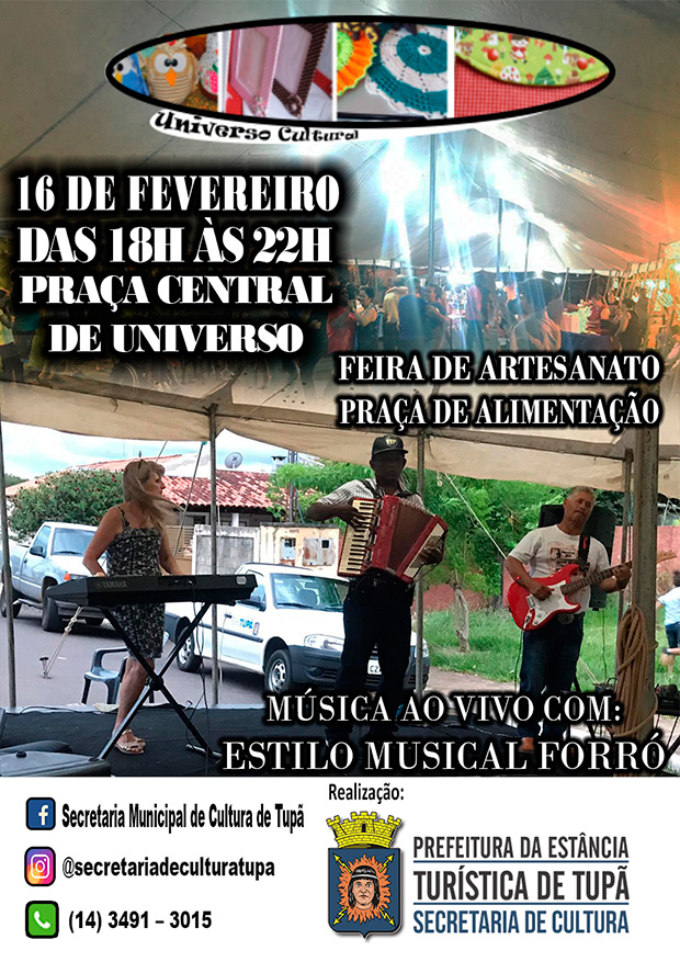 Hoje tem show Universo com o grupo ‘Styllus Musical do Forró’