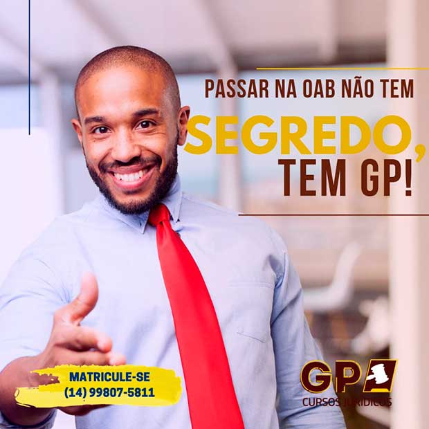 GP anuncia curso para primeira e segunda fase da OAB