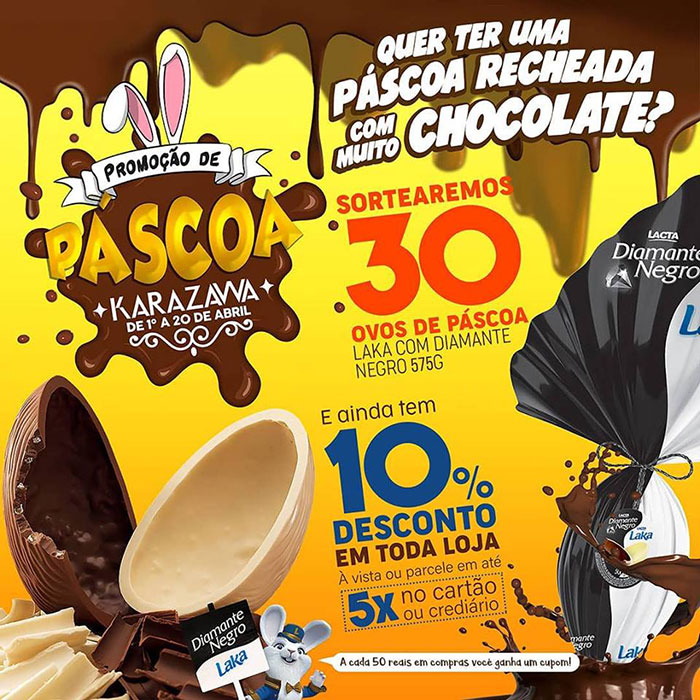 Karazawa Tupã anuncia a nova promoção: Páscoa Recheada