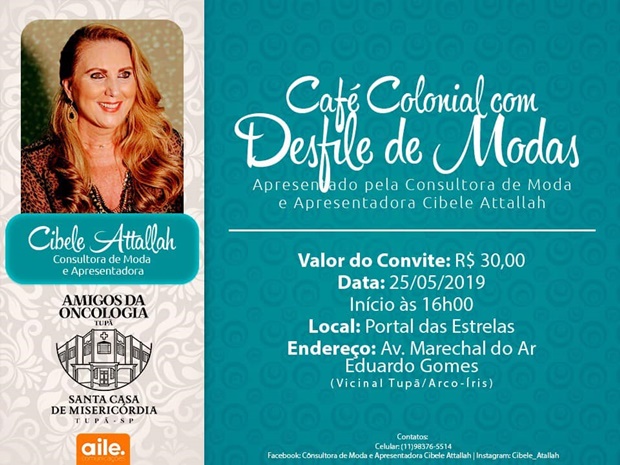 Café Colonial em prol à Santa Casa será neste sábado