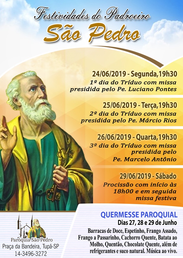 Matriz de São Pedro preparou programação especial para o dia do padroeiro