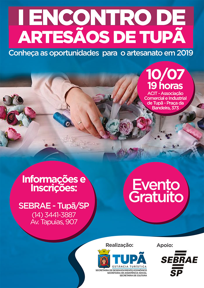 Tupã sedia 1º Encontro de Artesãos nesta quarta (10)