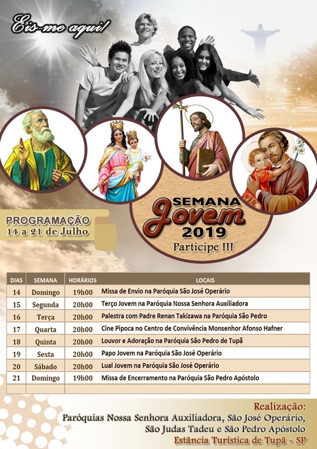 Paróquias de Tupã promovem Semana Jovem; confira programação