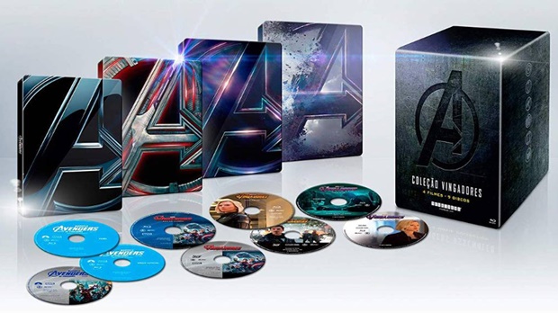 Box especial com os quatro filmes dos Vingadores será lançado no Brasil por R$ 599,90