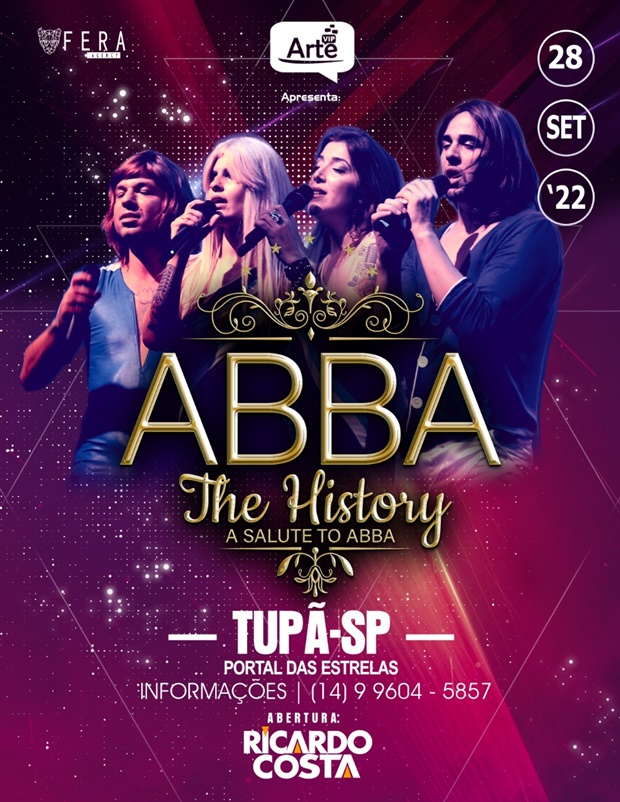 Tupã recebe show em tributo à maior banda de todos os tempos: ABBA!