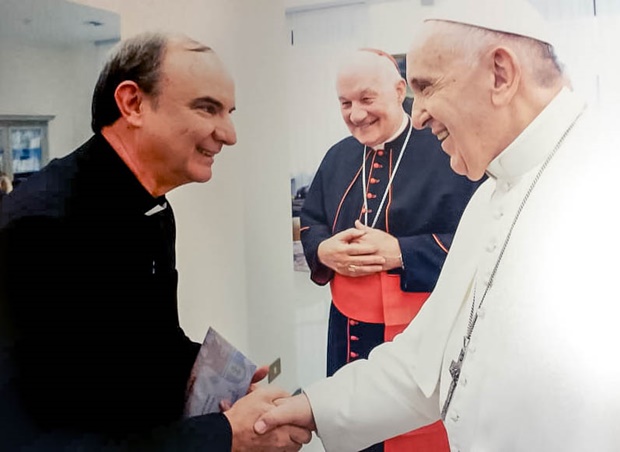 Bispo de Marília, Dom Luiz Antonio, almoça com o Papa Francisco