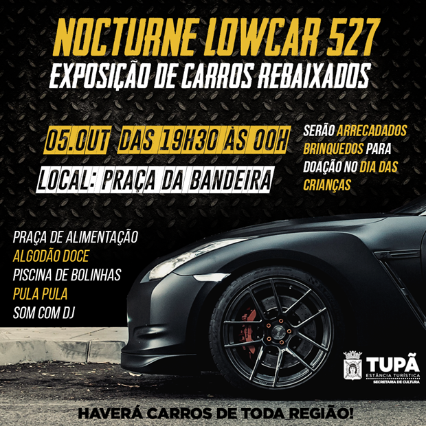 Exposição de carros rebaixados Nocturne LowCar 527 será neste sábado