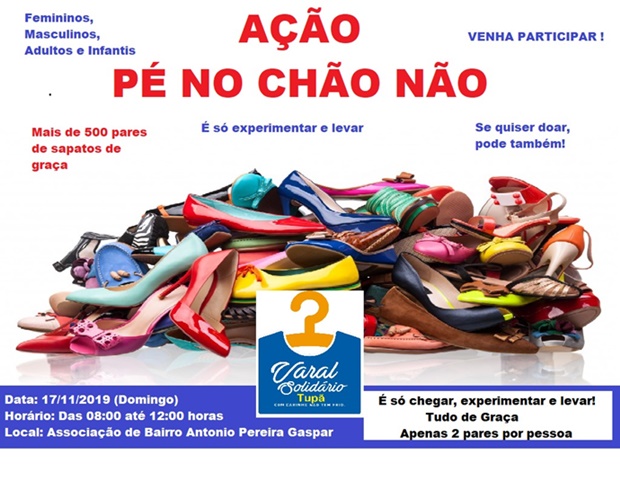 Ação beneficente vai doar 500 pares de sapatos no mês de novembro