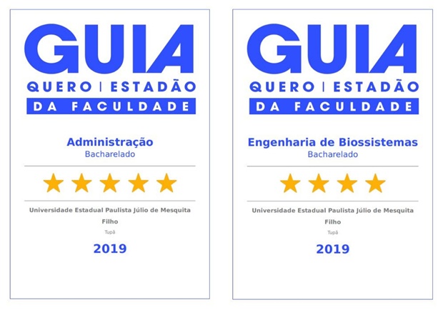 Cursos da Unesp/Tupã estão entre os melhores no Guia do Estadão