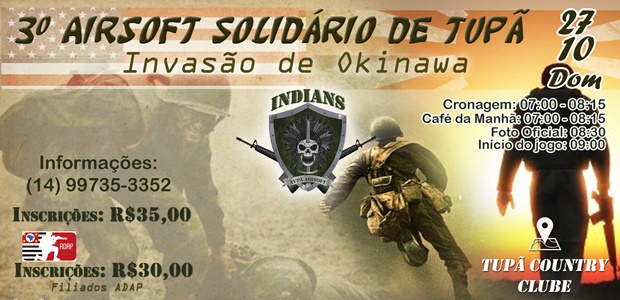 3º Airsoft Solidário acontece neste domingo no Country Club