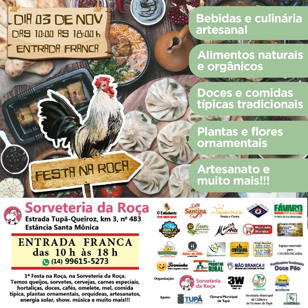 1ª Festa na Roça será neste domingo com entrada franca