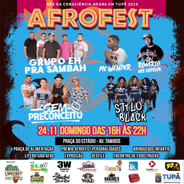 Afrofest 2019 será realizada neste domingo