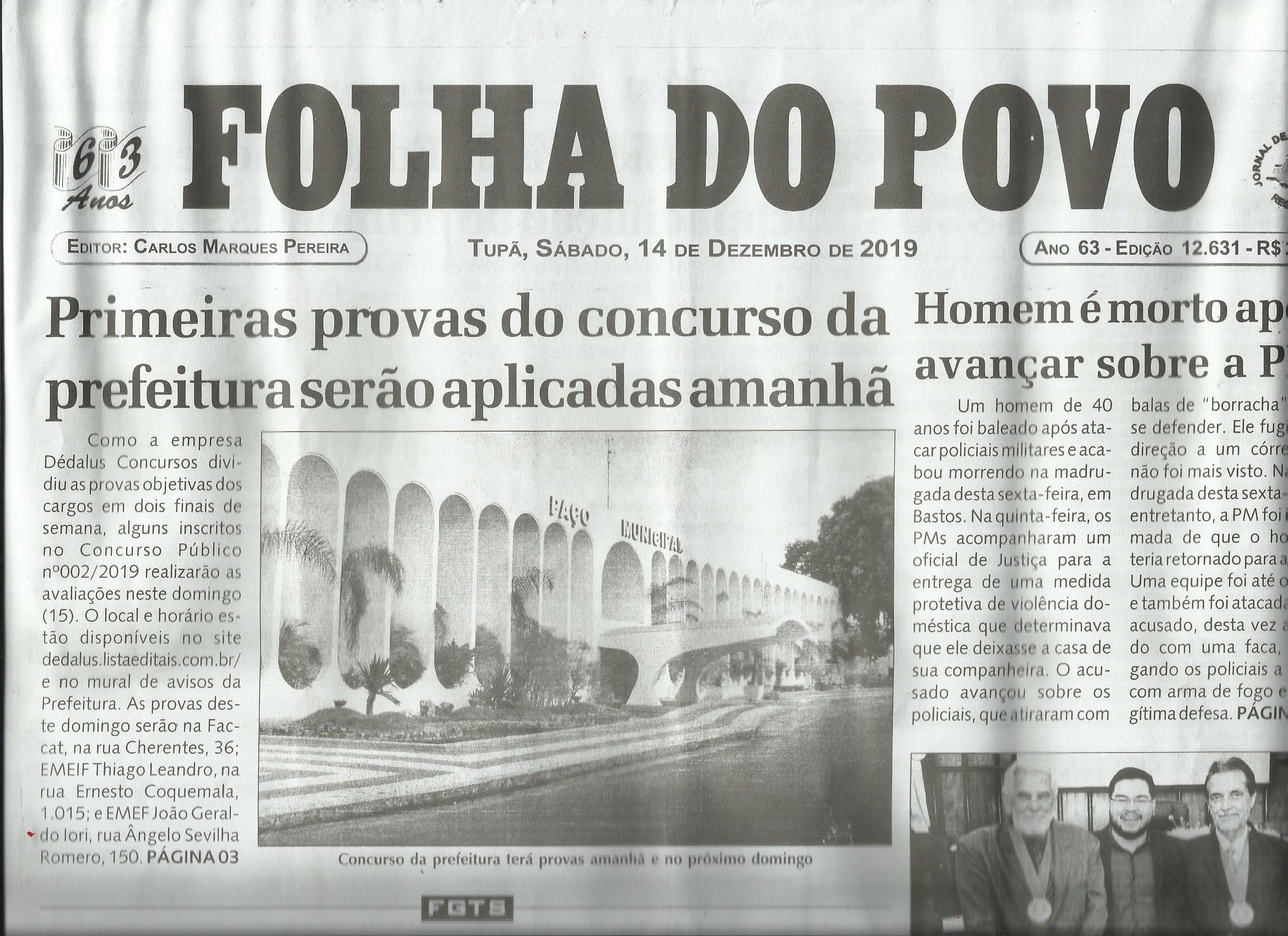 Tradicional jornal Folha do Povo fecha as portas após 63 anos de história em Tupã