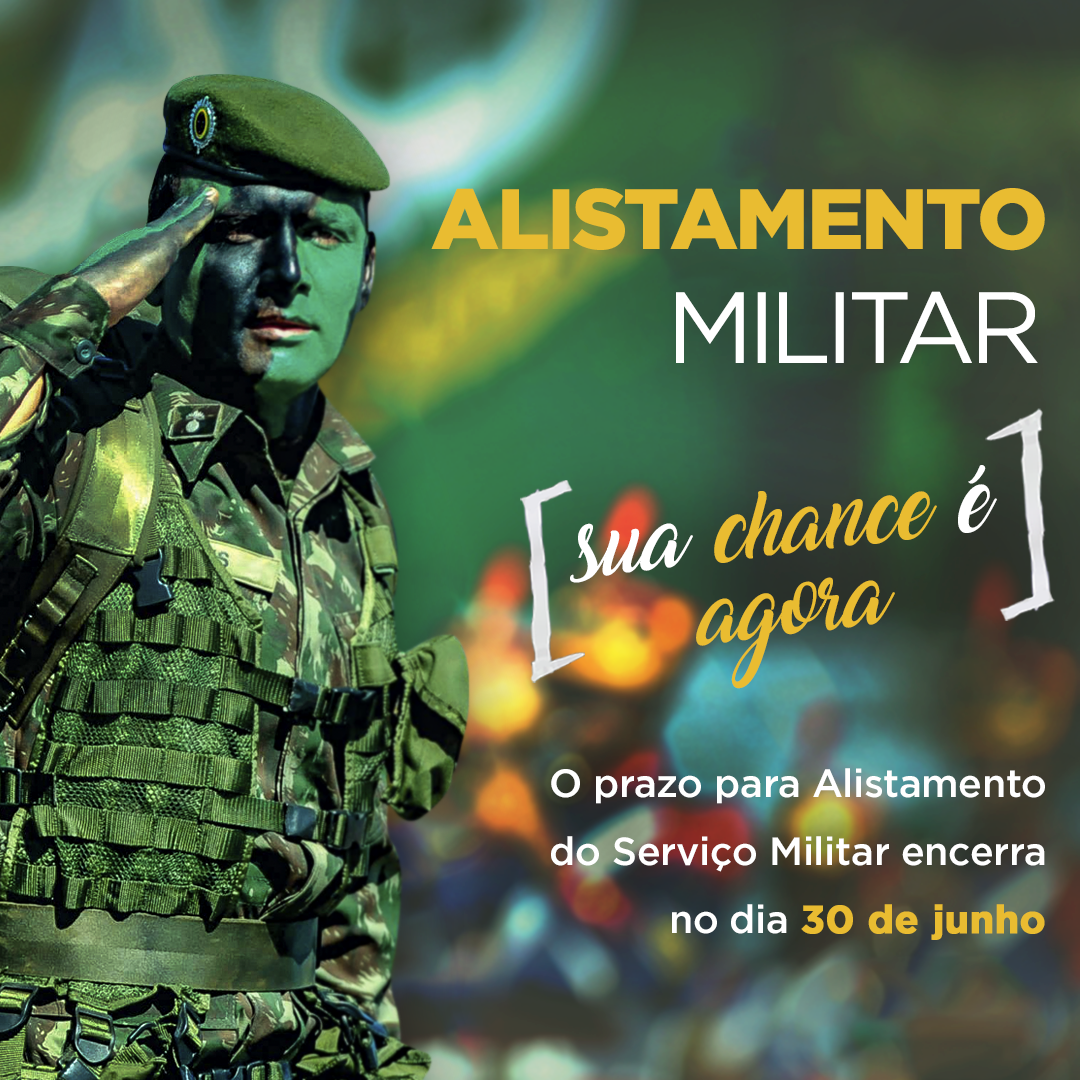 Prazo para alistamento militar online vai até 30 de junho