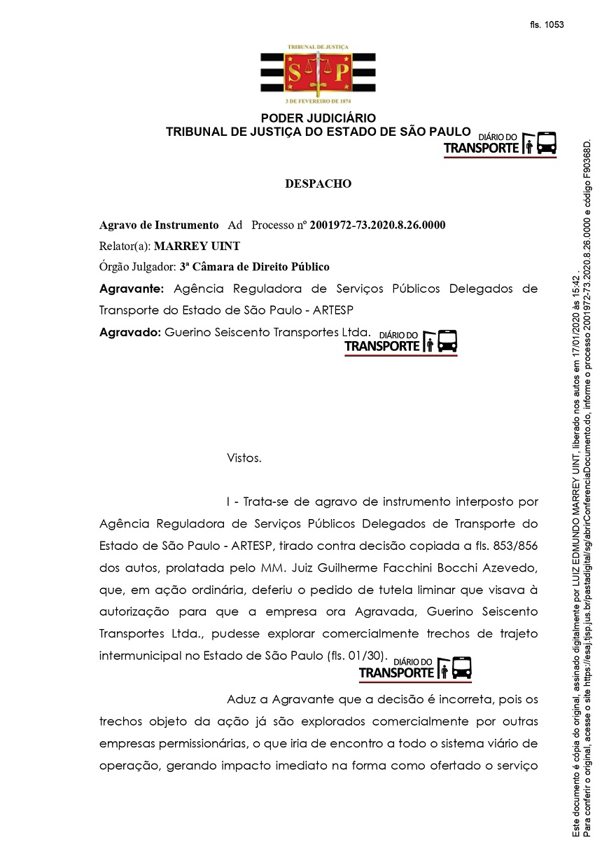 Guerino recorre e derruba liminar que impedia empresa de operar linha para São Paulo