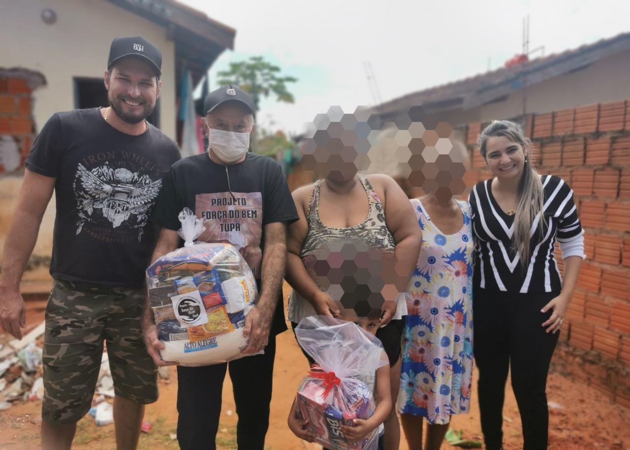 Projeto  Força do Bem  entrega cestas e ovos de páscoa para famílias em Tupã