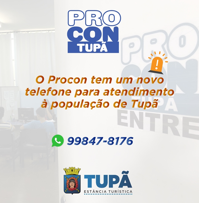 Procon de Tupã também está atendendo por Whatsapp