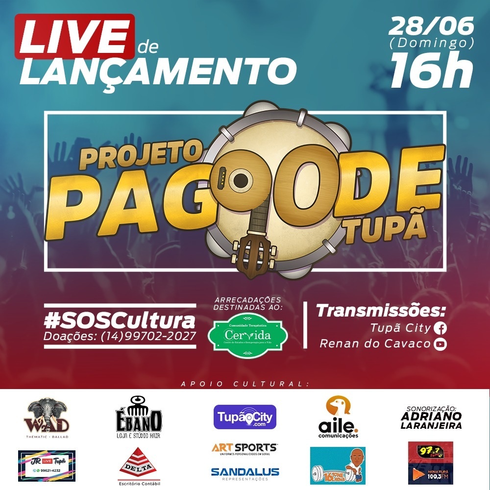 Projeto PAG90DE terá live de lançamento neste domingo