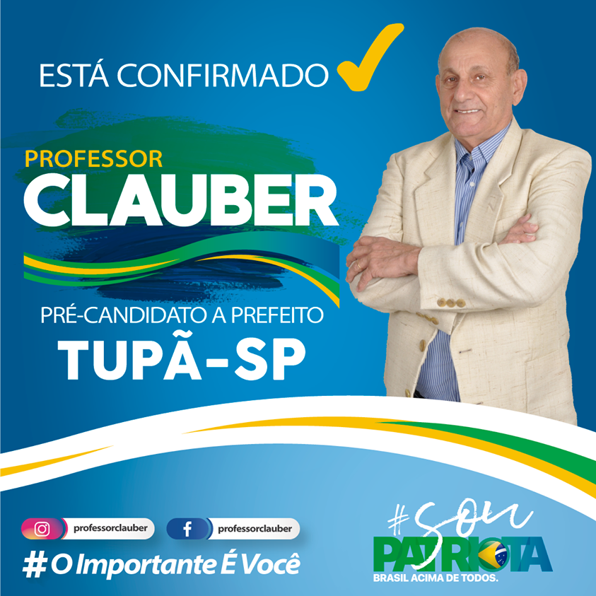 Professor Clauber anuncia pré-candidatura a prefeito de Tupã