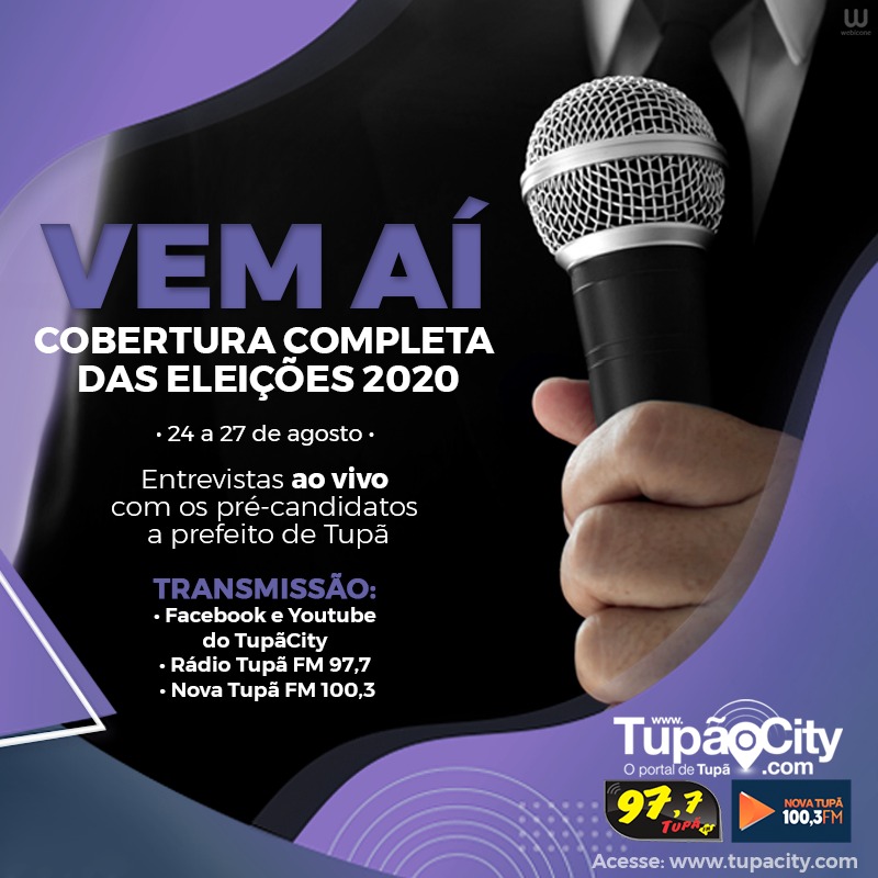 TupaCity e Rádios Tupã FM 97,7 e Nova Tupã FM 100,3 firmam parceria para cobertura das eleições 2020