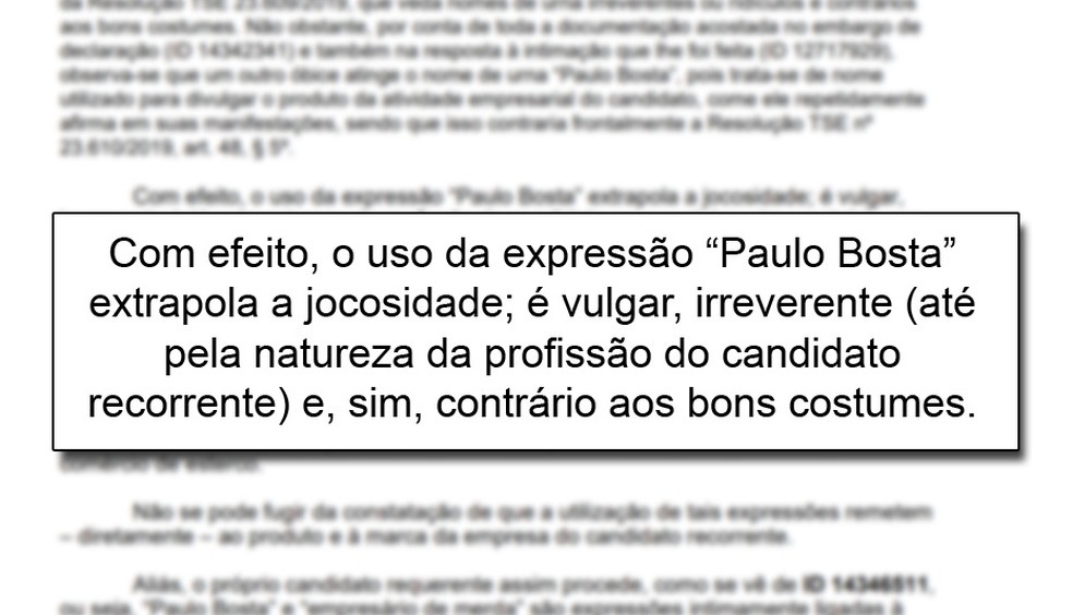 MP defende que candidato de Bauru tire  bosta  do nome de urna:  Extrapola jocosidade