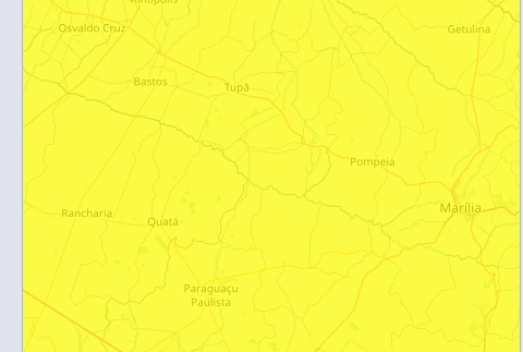 Inmet alerta para temporal em Tupã e em municípios vizinhos com ventos de até 60 km/h